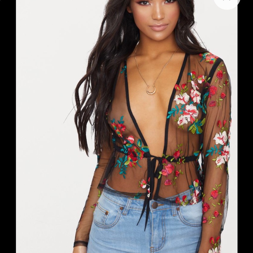 Long sleeve floral top